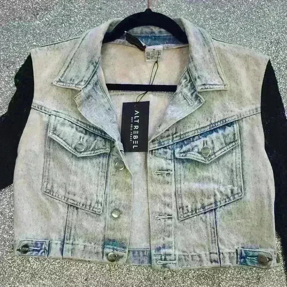 COPY - Y2K CROP ACID WASH JEAN JACKET - Picture 7 of 9